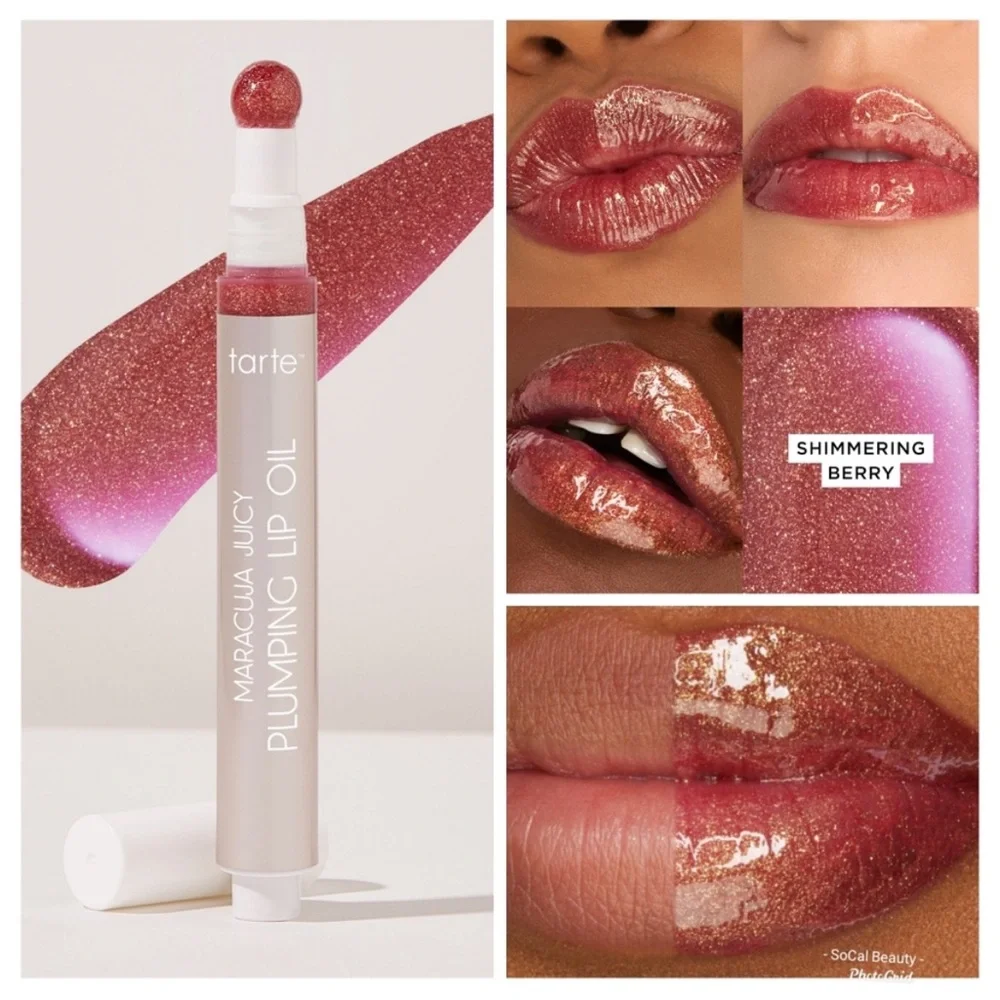 tarte Maracuja Juicy Plumping Lip Oil — Shimmering Berry Gloss NIB